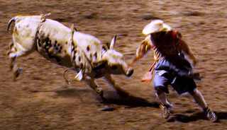 bull-charging-rodeo-clown-escape-horns-cowboy-hat-dirt-reality-show-i-will-try-anything-once-on-air-promo-cablevision-video-photo.jpg